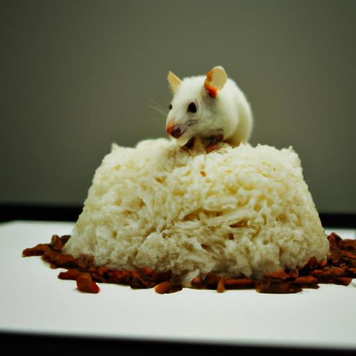Chuột lang đứng trên đĩa cơm