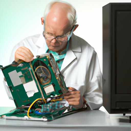 Kỹ thuật viên kiểm tra các thành phần phần cứng của máy tính để tìm nguyên nhân gây ra lỗi 0x80070666.