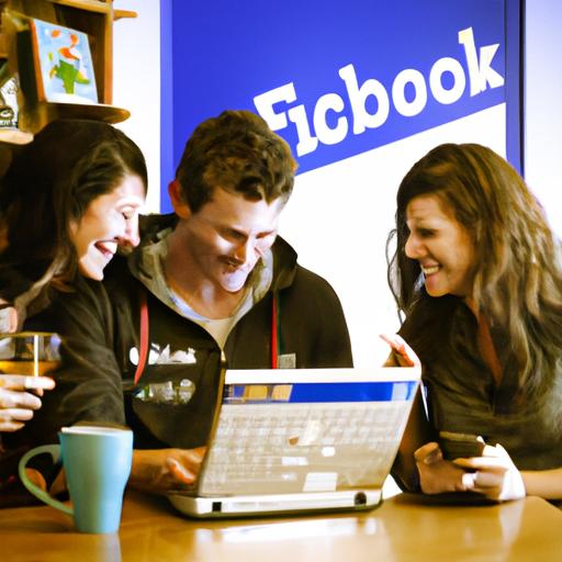 Nhóm bạn sử dụng www.facebook.com device cùng nhau tại quán cà phê